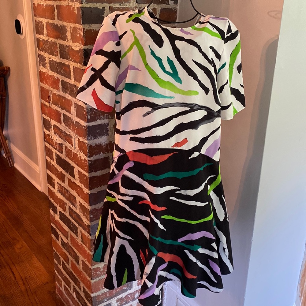 ASOS zebra print short sleeve dress